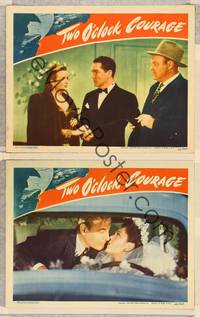 3v858 TWO O'CLOCK COURAGE 2 LCs '44 Anthony Mann directed, Tom Conway, Ann Rutherford