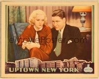 3v500 UPTOWN NEW YORK LC '32 Jack Oakie comforts sexy bad girl Shirley Gray, by Vina Delmar!