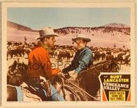 3v503 VENGEANCE VALLEY LC #6 '51 Burt Lancaster & Robert Walker by cattle herd!