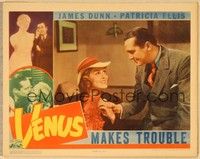 3v504 VENUS MAKES TROUBLE LC '37 close up of James Dunn holding pretty Patricia Ellis' hand!