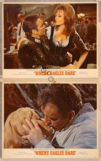 3v872 WHERE EAGLES DARE 2 LCs '68 Richard Burton, Mary Ure, Ingrid Pitt!