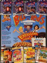 3w013 LOT OF 9 CEREAL BOXES lot '90s Bill & Ted's Excellent Cereal, Dick Tracy, Jetsons + more!