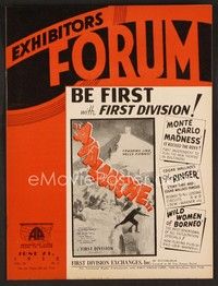 3w041 EXHIBITORS FORUM exhibitor magazine June 23, 1932 2-page ad for United Artists Mickey Mouse!