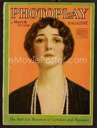 3w057 PHOTOPLAY magazine March 1919 great art portrait of Lina Cavalieri by Haskell Coffin!