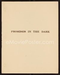3w127 PROMISES IN THE DARK revised draft script July 3, 1978, screenplay by Loring Mandel