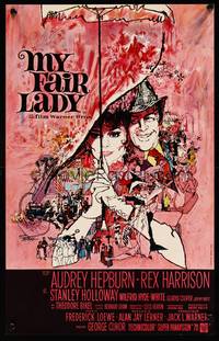 3x357 MY FAIR LADY Belgian R69 classic art of Audrey Hepburn & Rex Harrison by Bob Peak!