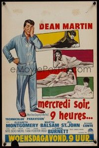 3x422 WHO'S BEEN SLEEPING IN MY BED Belgian '63 Dean Martin in pajamas with four sexy babes!
