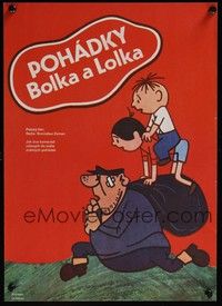 3x613 BAJKI BOLKA I LOLKA Czech 11x16 '90 Bronislaw Zeman directed, art of kids on man's back!