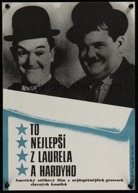 3x616 BEST OF LAUREL & HARDY Czech 11x16 '78 five great artwork images of Stan & Oliver!