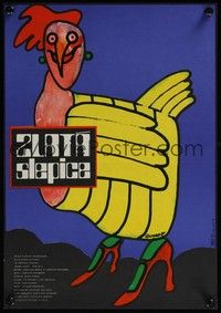 3x649 GOLDEN HEN Czech 11x16 '80 Tatjana Medvecka, wild Vaca art of chicken!