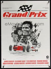3x496 GRAND PRIX Danish R70s Formula One race car driver James Garner, artwork by Howard Terpning!
