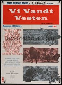 3x505 HOW THE WEST WAS WON Danish '64 John Ford epic, Debbie Reynolds, Gregory Peck & all-star cast!