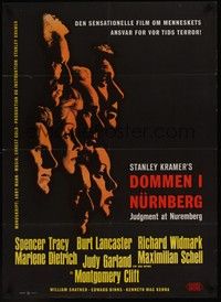 3x518 JUDGMENT AT NUREMBERG Danish '61 Spencer Tracy, Garland, Burt Lancaster, Marlene Dietrich