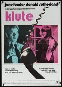 3x520 KLUTE Danish '71 Donald Sutherland helps intended murder victim & call girl Jane Fonda!
