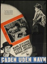 3x571 STREET WITH NO NAME Danish '48 Richard Widmark, Mark Stevens, film noir!