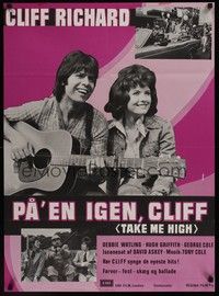 3x572 TAKE ME HIGH Danish '73 Hugh Griffith, cool image of Cliff Richard & Debbie Watling!