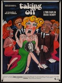 3x573 TAKING OFF Danish '72 Milos Forman's first American movie, wacky art by Bacha!