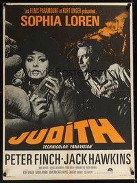 3x148 JUDITH French 23x32 '66 Daniel Mann directed, close-up of Sophia Loren & Peter Finch!