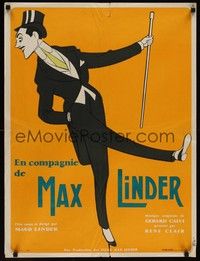 3x149 LAUGH WITH MAX LINDER French 23x32 '63 En compagnie de Max Linder, French comedic genius!