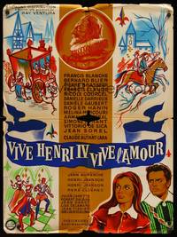 3x151 LONG LIVE HENRY IV LONG LIVE LOVE French 23x31 '61 cool medieval art by Guy Gerard Noel!