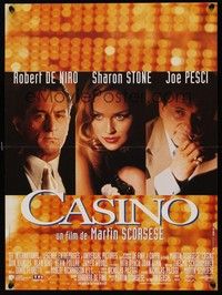 3x165 CASINO French 15x21 '95 Martin Scorsese, Robert De Niro, Sharon Stone, Joe Pesci!