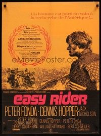 1k465 EASY RIDER French 23x32 '69 Peter Fonda, biker classic directed by Dennis Hopper!