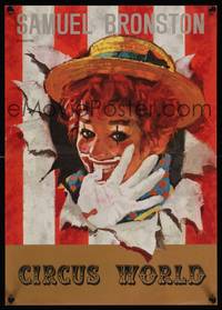 3x121 CIRCUS WORLD Italian/Eng 13x19 '65 great artwork of circus clown!