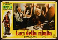 3x128 LIMELIGHT Italian 13x18 pbusta '52 great image of Charlie Chaplin & Buster Keaton!