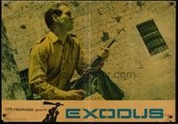 3x099 EXODUS Italian photobusta '61 Otto Preminger, cool image of Paul Newman with rifle!