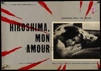 3x101 HIROSHIMA MON AMOUR Italian photobusta '59 Alain Resnais classic, Riva, Eiji Okada!