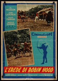 3x111 SON OF ROBIN HOOD Italian photobusta '59 Al Hedison in the title role, cool images!