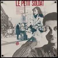 3x084 LE PETIT SOLDAT 2-sided Japanese 14x14 '68 Jean-Luc Godard, Michael Subor, Anna Karina!