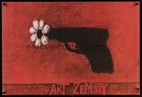3x203 ACT OF VENGEANCE Polish 27x38 '88 Charles Bronson, art of pistol with flower by Stasys!