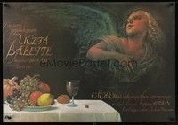3x205 BABETTE'S FEAST Polish 27x38 '89 great Wieslaw Walkuski art of angel & feast!