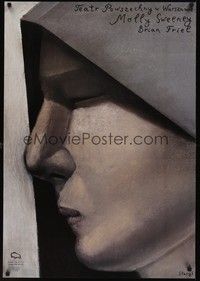 3x226 MOLLY SWEENEY Polish 27x38 '98 profile artwork of woman's face by Stasys!