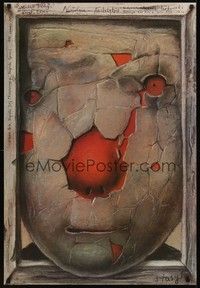 3x227 NOSTALGHIA Polish 27x38 '89 Andrei Tarkovsky's Nostalghia, creepy Stasys art!