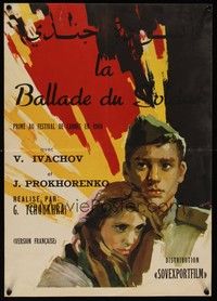 3x001 BALLAD OF A SOLDIER Russian/French export '59 Russian award winner, Ballada o Soldate!