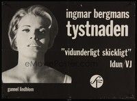 3x044 SILENCE Swedish 19x27 '63 Ingmar Bergman's Tystnaden, sexy Ingrid Thulin!