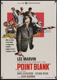 3x009 POINT BLANK Yugoslavian '67 images of Lee Marvin, Angie Dickinson, John Boorman film noir!
