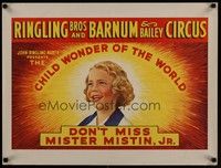 3y162 RINGLING BROS & BARNUM & BAILEY CIRCUS circus poster '53 Mister Mistin, Jr.!