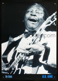 3y535 B.B. KING English commercial poster '96 great image of B.B. King playing guitar!