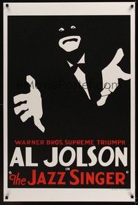 3y003 JAZZ SINGER S2 recreation 1sh 2001 artwork of Al Jolson in blackface!