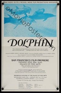 3y491 DOLPHIN arthouse mini poster '79 nature documentary, cool underwater image!