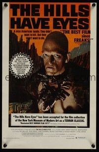 3y503 HILLS HAVE EYES 11x17 special poster '78 Wes Craven, sub-human Michael Berryman!