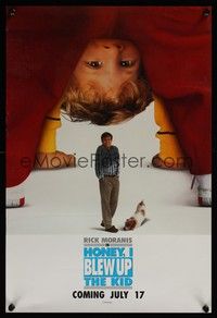 3y504 HONEY I BLEW UP THE KID teaser mini poster '92 great image of Rick Moranis & huge child!