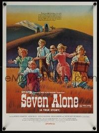 3y523 SEVEN ALONE mini poster '75 based on a true story, Ralph McQuarrie art!
