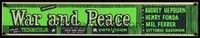 3y177 WAR & PEACE paper banner '56 Audrey Hepburn, Henry Fonda, Mel Ferrer, Leo Tolstoy epic!