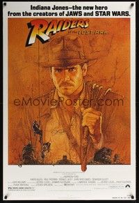 3y584 RAIDERS OF THE LOST ARK repro signed German commercial 1sh '94 by Steven Spielberg!