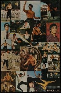 3y540 BRUCE LEE commercial 23x35 '70s many great images of kung fu master from his films!