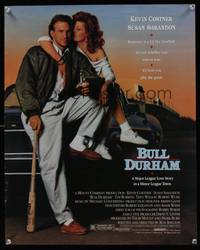 3y482 BULL DURHAM special poster '88 baseball player Kevin Costner & sexy Susan Sarandon!